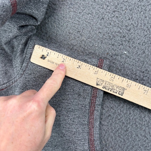 BKE Mens Sleeveless Full Zip Hoodie Vest Gray Contrast Stitch Medium Standard - Picture 5 of 7